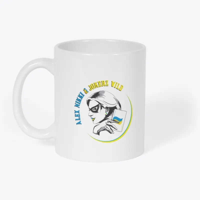 ANJW White Mug Ukraine Logo